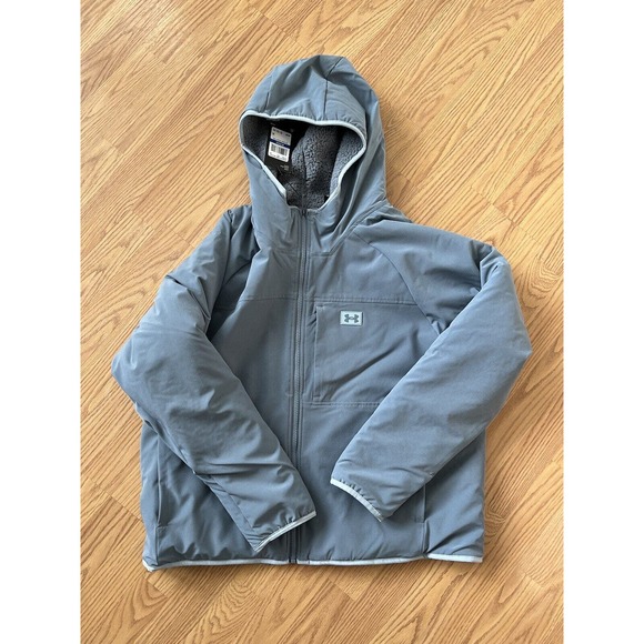 Under Armour Jacket Women's New Latitude Sherpa Full Zip Hoodie Size XL - Picture 1 of 3